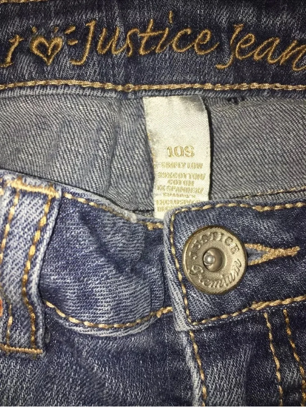 NWOT Justice Girls Denim Bermuda Shorts size 10S